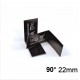 90° Lauxes Midnight Black Pair Shower Grate Joiners 22/26mm